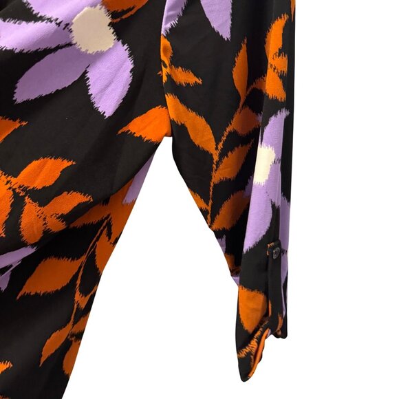 Carolyn Taylor Blouse Sz 1X Floral Blouse 3/4 Sleeve Blouse Top - Picture 8 of 12